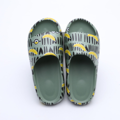 Minions thick bottom parent-child Rubber Men's sandal (L6606)