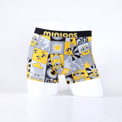 Minions digital print men's flat pants (U2306)