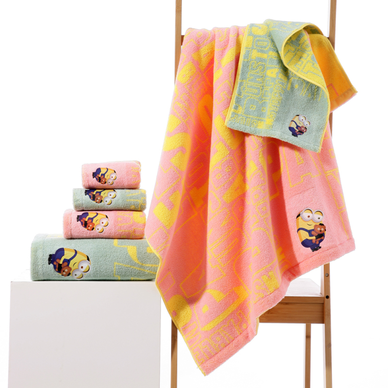 Minions satin Embroidered bath towel (Y8813)