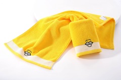 Minions cotton jacquard children's towel (T8704)