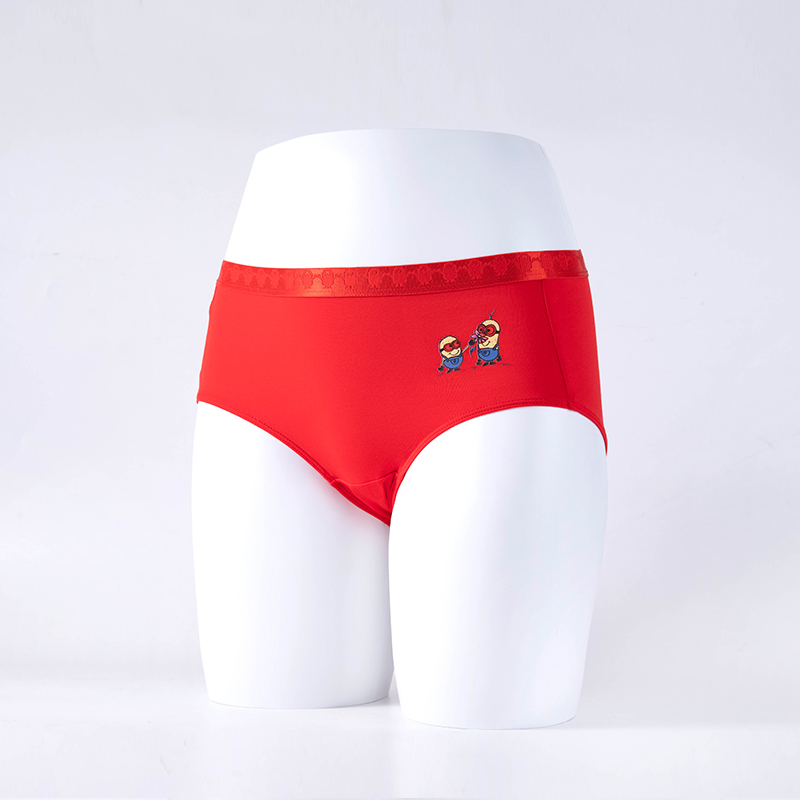 Minion hot stamping women's boxer pants（U2367）