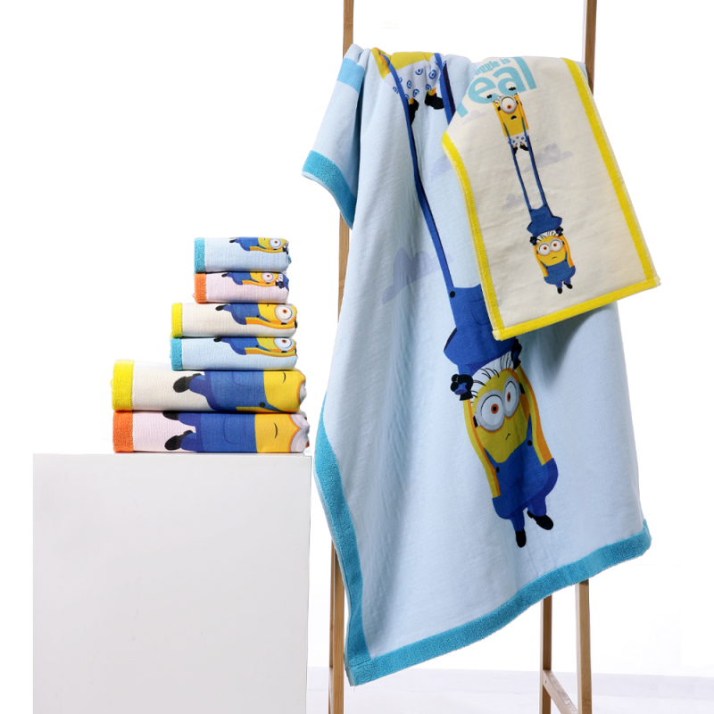 Minions digital printing bath towel (Y8841)