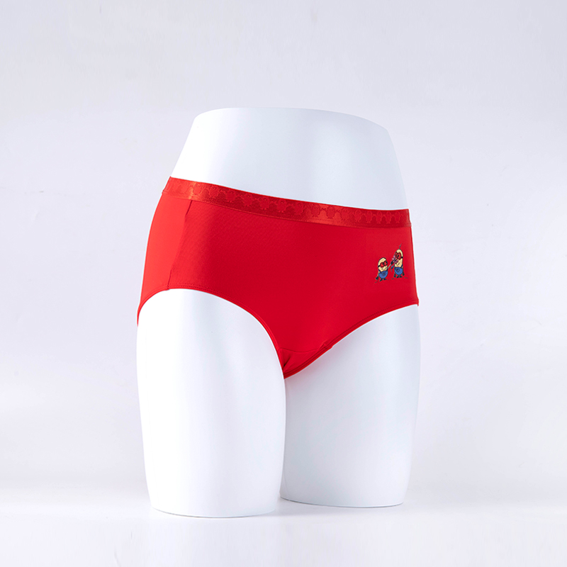 Minion hot stamping women's boxer pants（U2367）