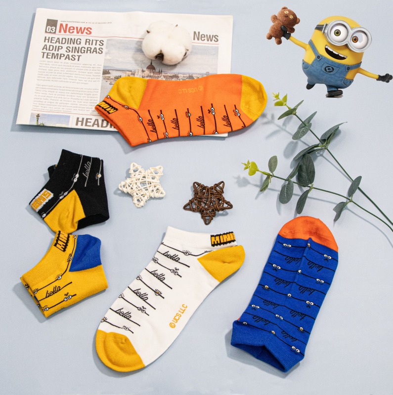 Minions leisure men's boat socks S5132