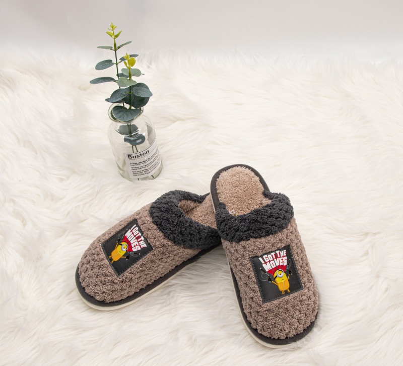 Minions indoor add velvet warm cotton slippers L6154