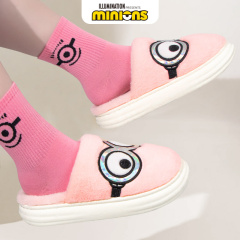 Minions big eyes cute warm lady cotton slippers L6007