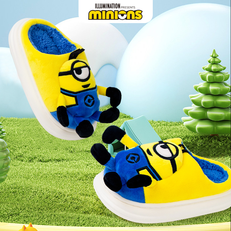 Minion Stuart Funny Cotton Slippers for children L6017
