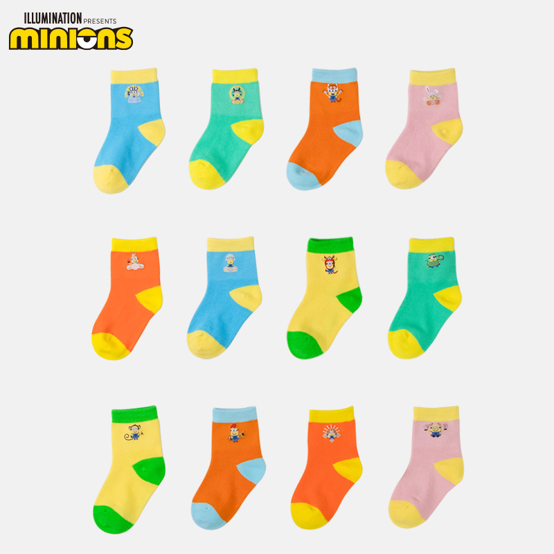 Minions Animal sign Baby socks（Single and double mounting） S1110