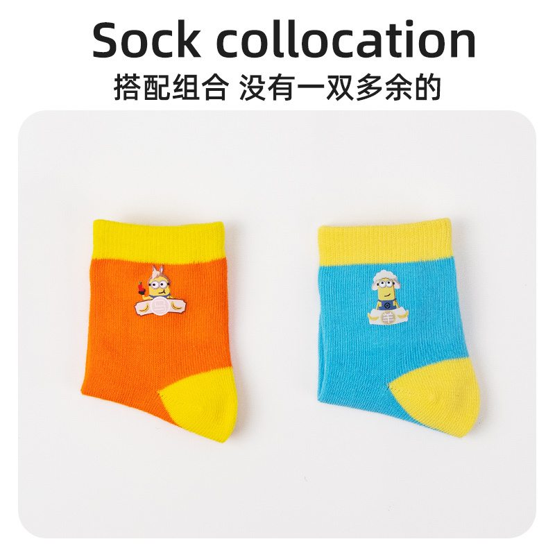 Minions Animal sign Baby socks（Single and double mounting） S1110