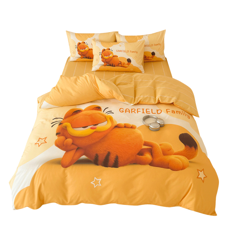 The Garfield Movie Leisurely Garfield 4-piece Bedding Set