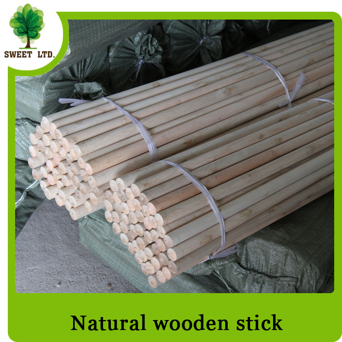 2.2x120cm Natural Wooden broom handle mop stick
