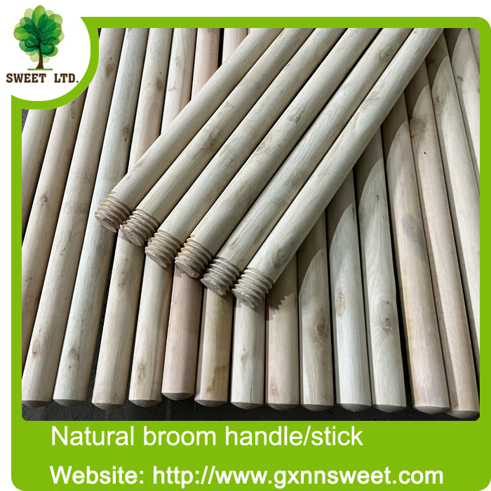Cleaning tools wooden broom handle natural wood handle for mop