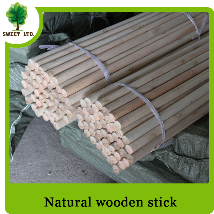 Wholesale high quality Natural Wooden broom handle mop stick