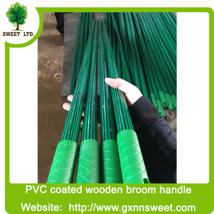 SWEET FACTORY PVC COATED WOODEN HANDLE/WOODEN STICK FOR BROOM AND MOP