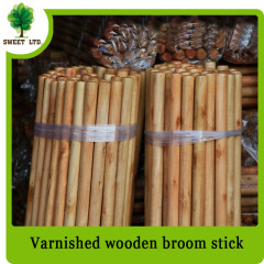 Wholesale Painting broom stick balai varnished wooden broom stick