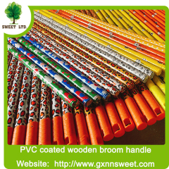 Eucalyptus Italian thread plastic hanger PVC coated handles Broom wooden Stick handles broom stick wooden handles
