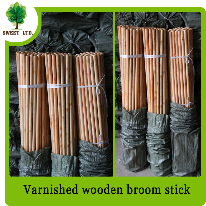 Varnished/Painting Wooden broom handle mop stick