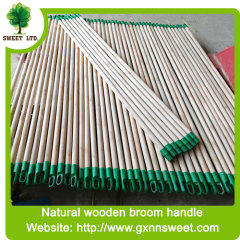 Plastic threaded Natural Wooden Brush Handle Broom Stick