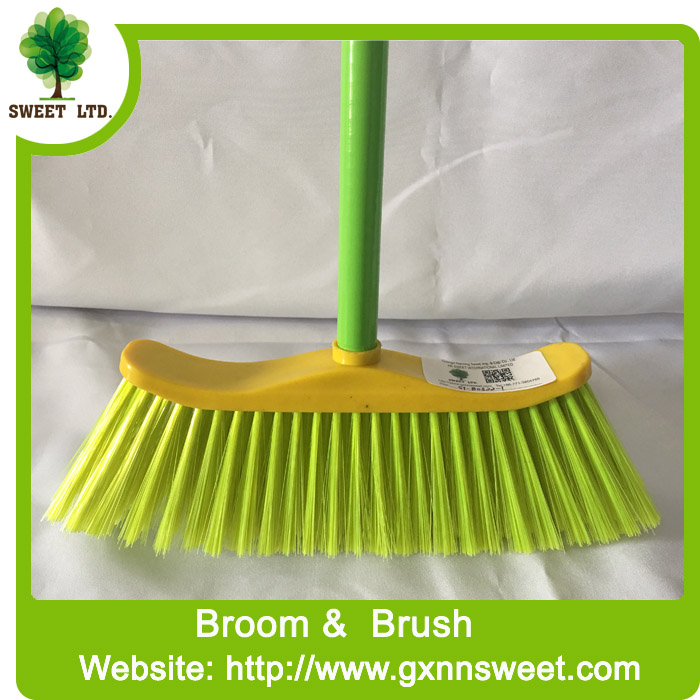 Home Floor Cleaning PP PET Soft Bristle Plastic Brooms
