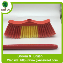 Home Floor Cleaning PP PET Soft Bristle Plastic Brooms