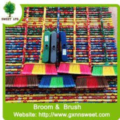 soft plastic broom with wooden stick