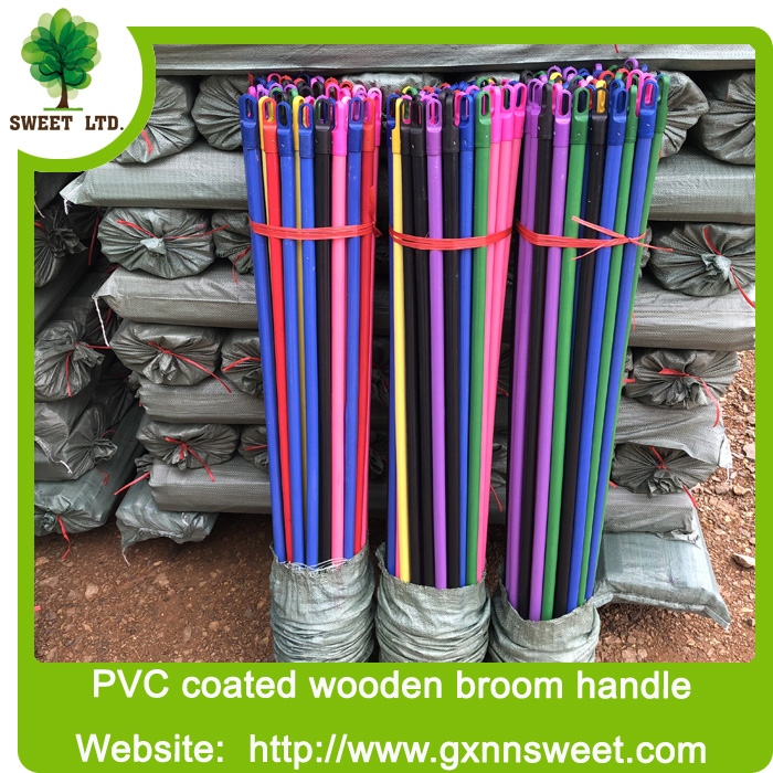 PVC COATED WOODEN HANDLE/WOODEN STICK FOR BROOM AND MOP