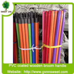 Guangxi PVC Coated Wooden Mop Stick Broom Handle Brush Pole