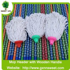SWEET FACTORY Cleaning tools 100% COTTOM MOP With wooden handle/wooden stick