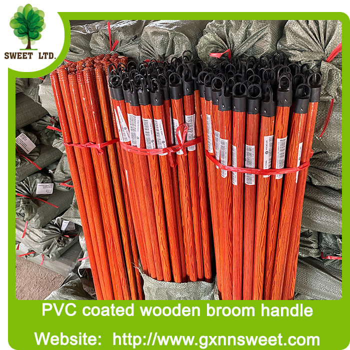 China Factory Price High Quality PVC Coated Wooden Broom Stick