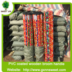 pvc coated wooden broom, wooden broom stick