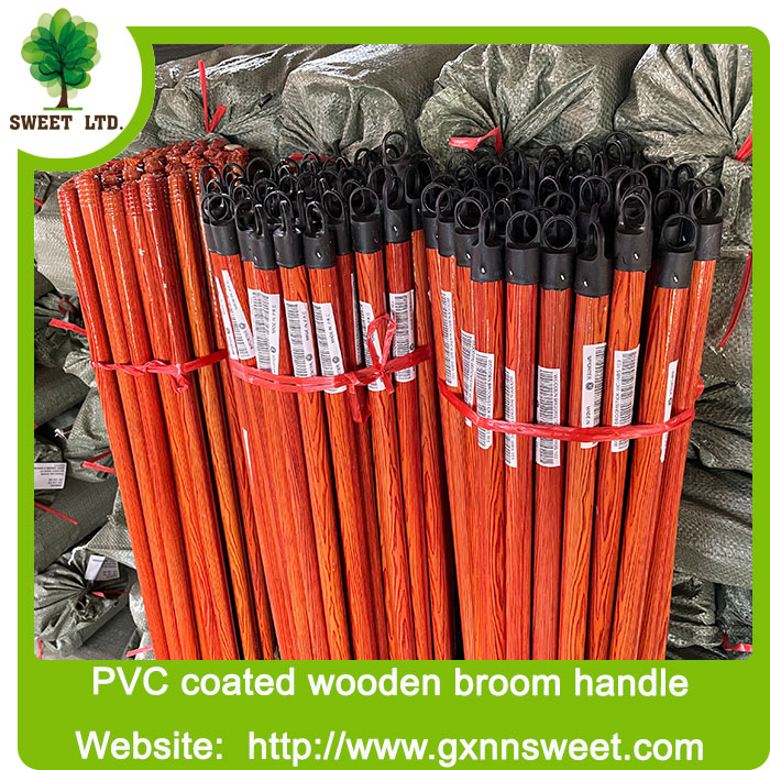 China Factory Price High Quality PVC Coated Wooden Broom Stick