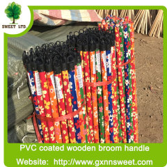 pvc coated wooden broom, wooden broom stick