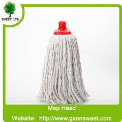 White cotton mop floor cleaning mop with pvc coated wooden handle