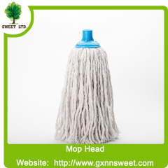 White cotton mop floor cleaning mop with pvc coated wooden handle