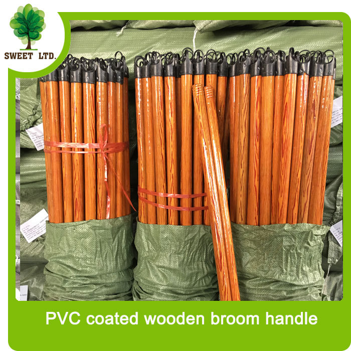 pvc coated wooden broom, wooden broom stick