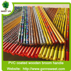 pvc coated wooden broom, wooden broom stick