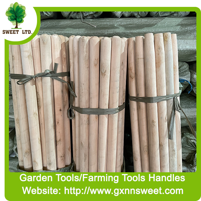 Hardwood Farm Tools Garden One End Tapered Natural Wood Shovel Hoe Handle