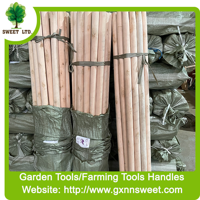 Hardwood Farm Tools Garden One End Tapered Natural Wood Shovel Hoe Handle