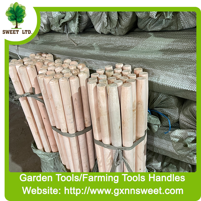 Hardwood Farm Tools Garden One End Tapered Natural Wood Shovel Hoe