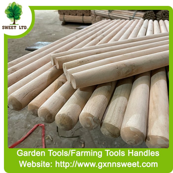 Hardwood Farm Tools Garden One End Tapered Natural Wood Shovel Hoe