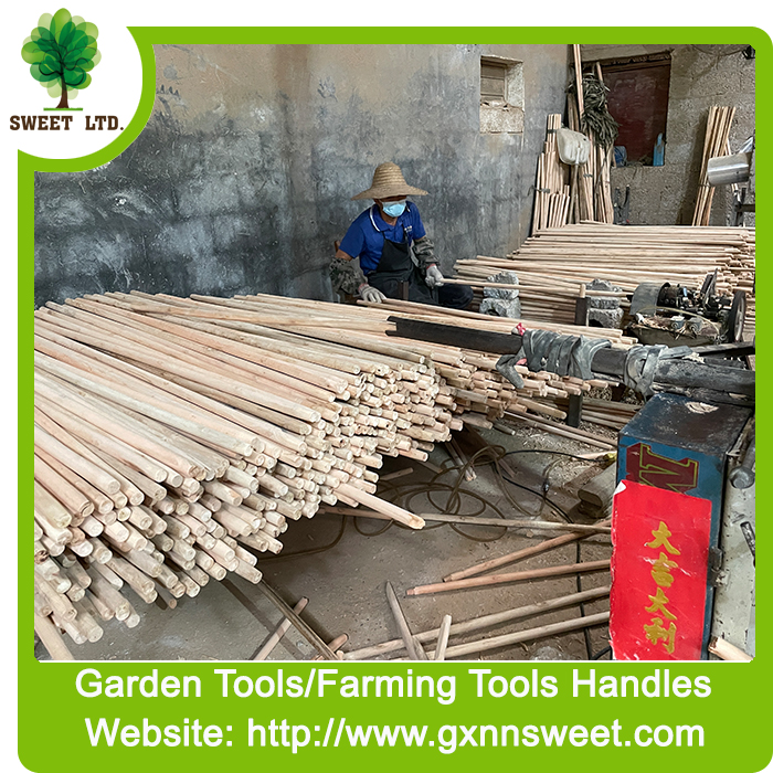 Hardwood Farm Tools Garden One End Tapered Natural Wood Shovel Hoe Handle