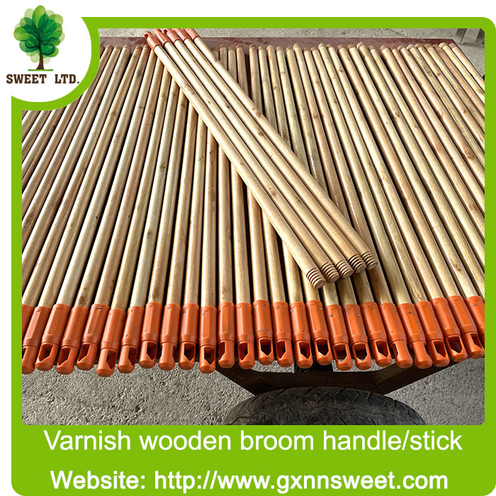 Cleaning supplies 110cm 120cm long wooden broom stick mop handle