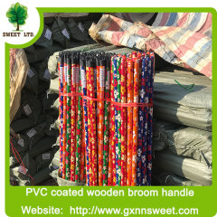 pvc coated wooden broom, wooden broom stick