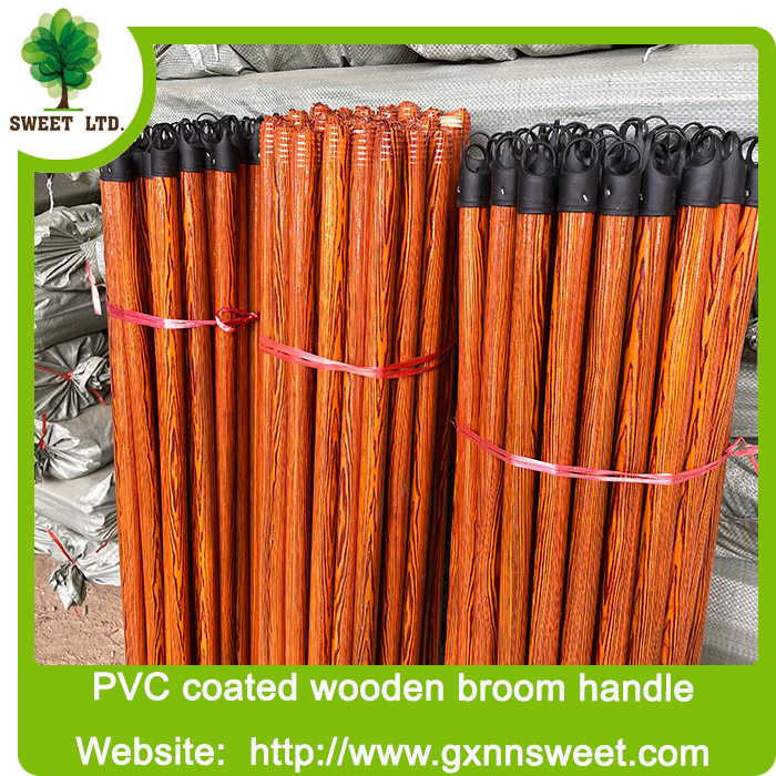 Home cleaning custom sizes for the best price and high quality hardwood PVC Coast broom handles for the European market