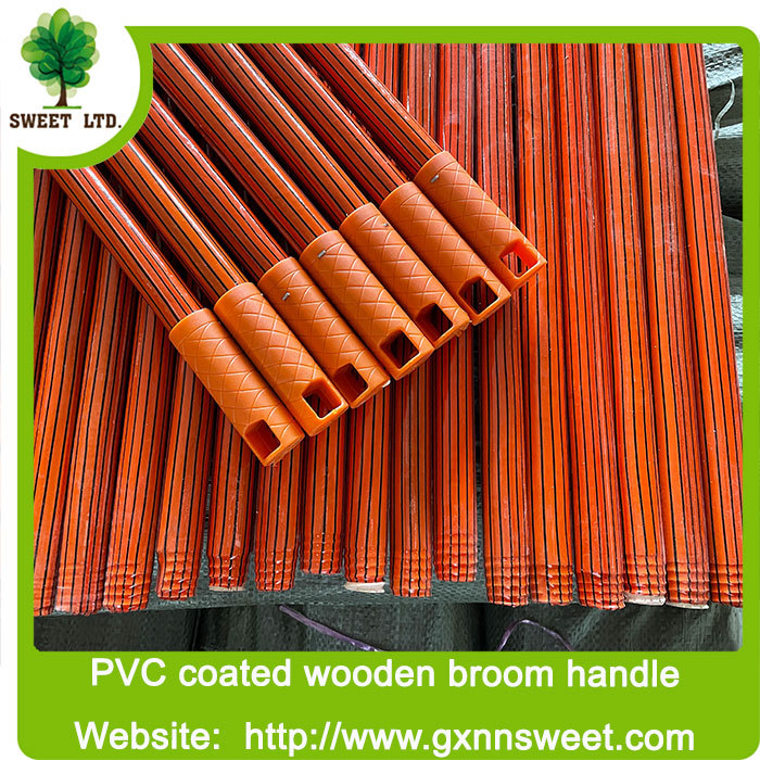 2023 Chinese a colorful cleaning Plastic cover PVC wooden broom stick