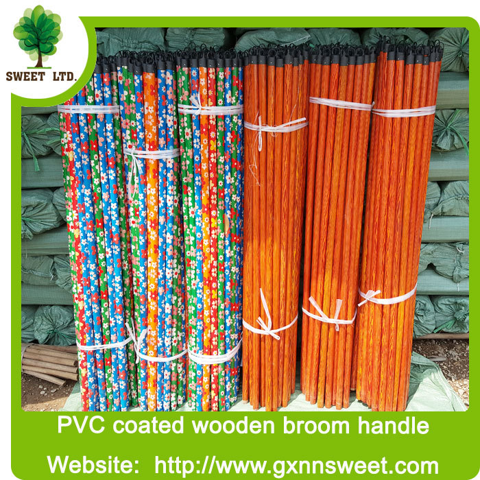 Wood color 2.2x120cm PVC coated Wooden broomstickx