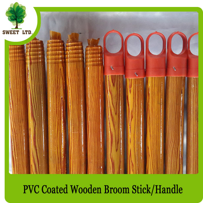 Wood color 2.2x120cm PVC coated Wooden broomstickx