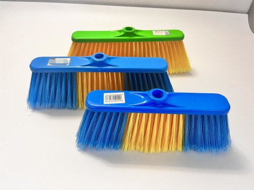 soft broom with wooden handle