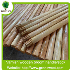 Price 120cm Eucalyptus Wood Natural Varnished PVC Wood Broom Stick Long Handle Mop Stick to Sweeping
