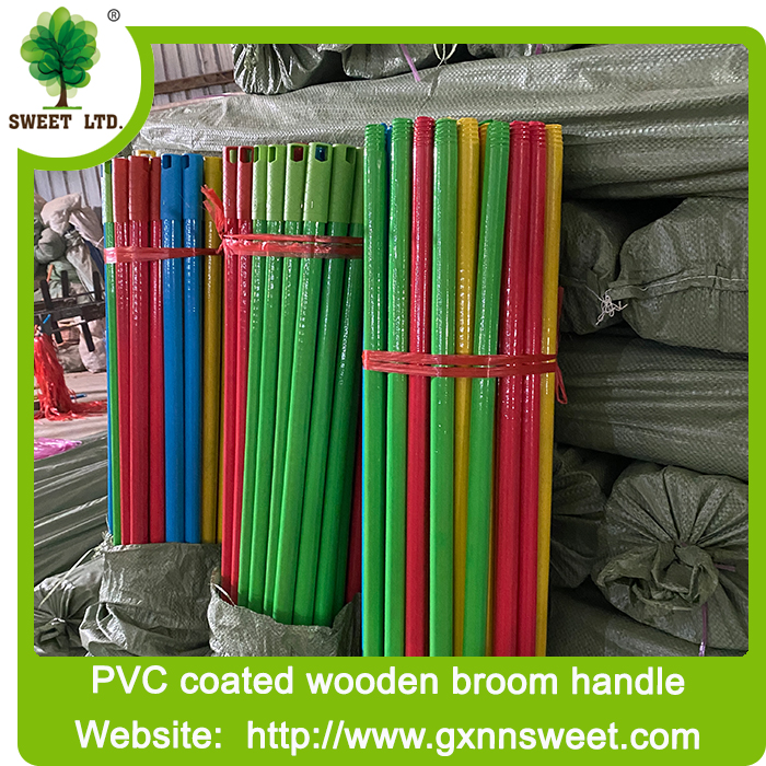 Chinese Broom Fiber Round 120cm Length Wooden Handle Broom Stick for Turkey Algeria Egypt Vietnam